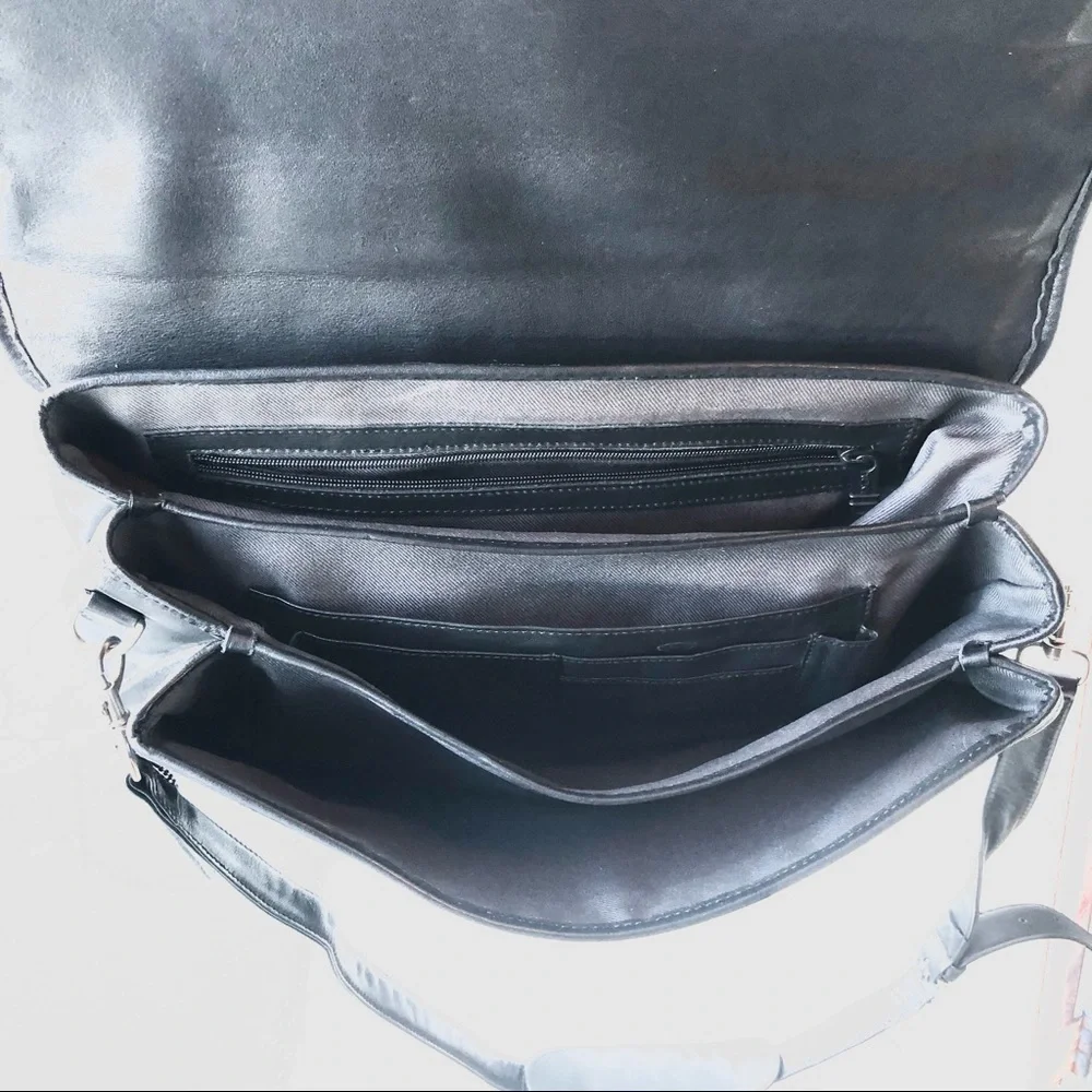 Tumi All Leather Briefcase Crossbody Bag
